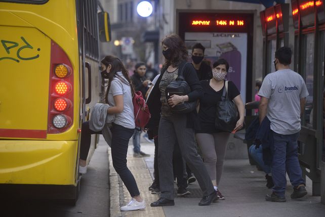 Barbijos en el transporte de pasajeros