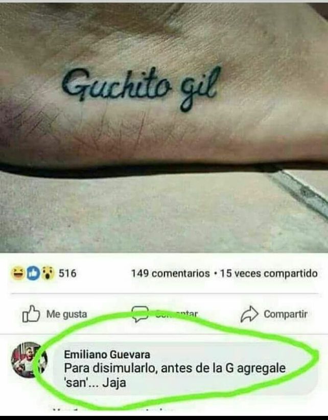 Como falta una letra le aconsejaron una genialidad.&nbsp;