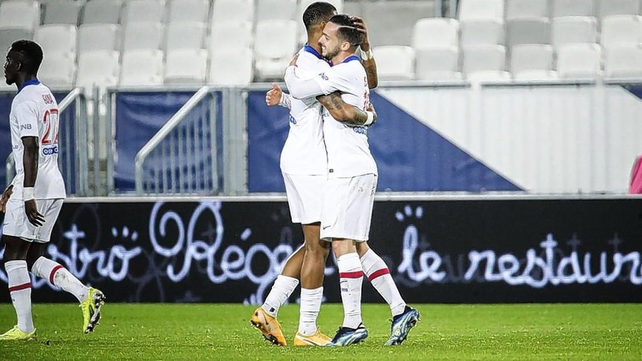 PSG derrotó al Bordeaux por 1-0 y se mantiene como escolta del Lille en la liga francesa.
