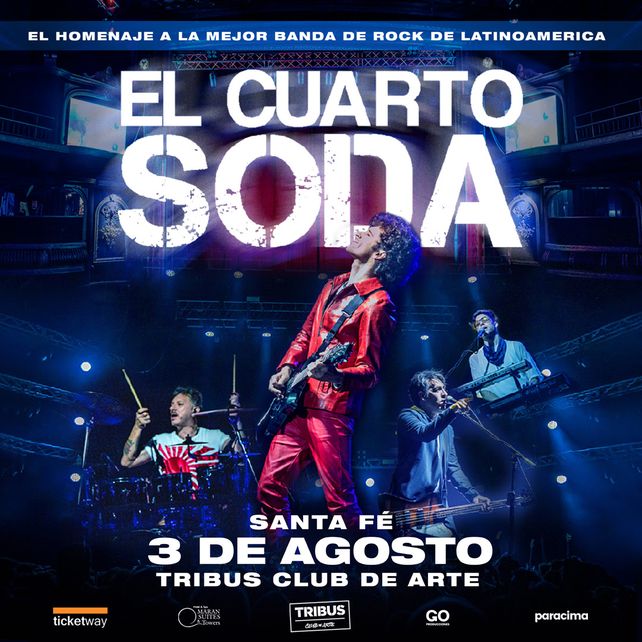 El cuarto Soda, el mejor homenaje a Soda Stéreo, vuelve a Tribus