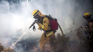 Un enorme incendio en California ingresa en el parque Yosemite
