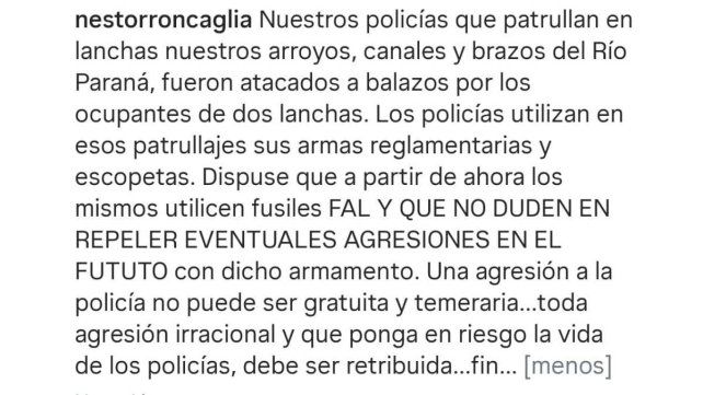 Policías que patrullen arroyos, canales y brazos del río Paraná podrán usar fusiles FAL