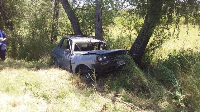 Despistó y chocó contra un árbol