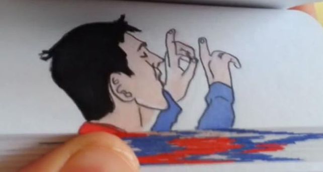 El video que muestra en dibujos los mejores goles de Lionel Messi