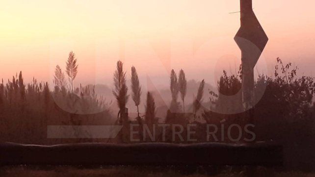 Paraná amaneció cubierta de neblina. En imágenes zona de calle Salvador Caputto