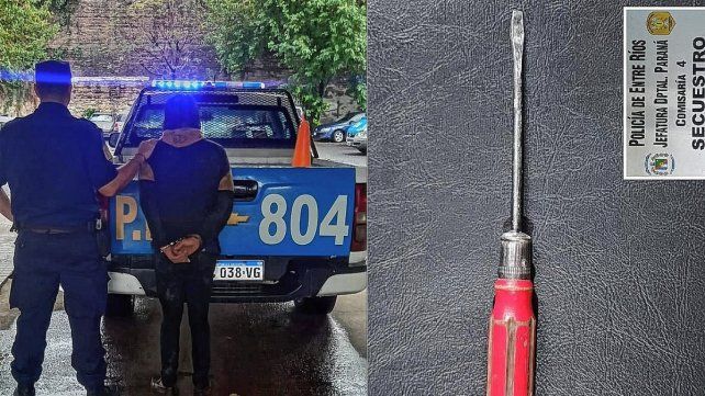 Ladrón entró a un depósito de Vialidad y atacó a policías con un destornillador