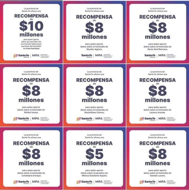 La provincia aumenta las recompensas para quienes aporten datos que esclarezcan homicidios