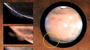 Astrónomos, intrigados por nube gigante aparecida en Marte