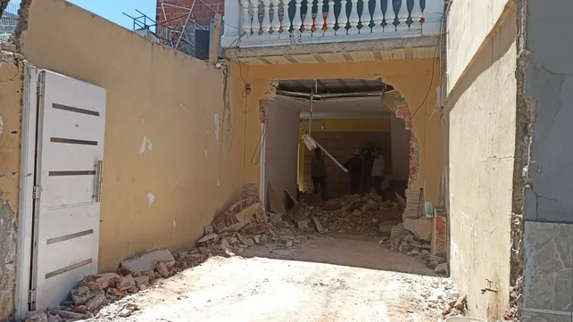 Una de las casas atribuidas a Fran Riquelme en la cuadra de Felipe Moré al 600 bis demolidas hace un año por la ley de microtráfico.