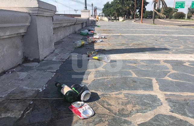 Así amaneció la Costanera luego de los festejos de Navidad