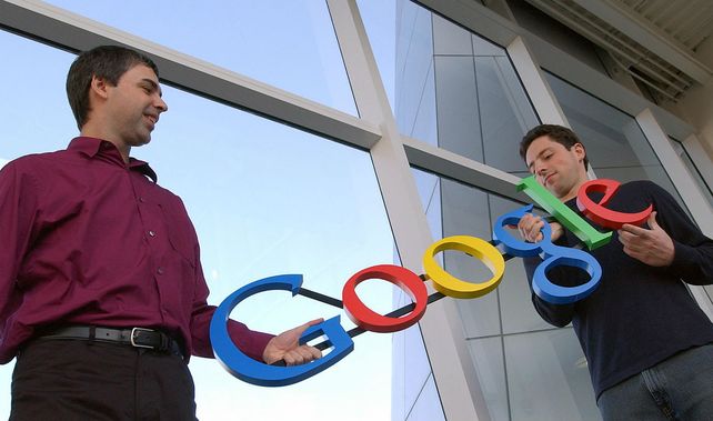 Genios. Larry Page y Sergey Brin en 2004