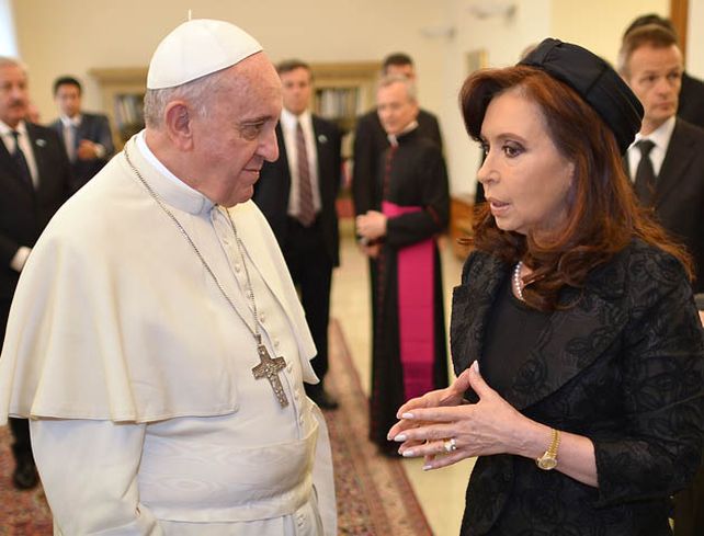 El Papa recibió a Cristina Kirchner en Santa Marta.  (Foto:  AFP)