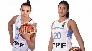 Celia Fiorotto y Camila Suárez, las dos entrerrianas en el plantel de la Argentina.