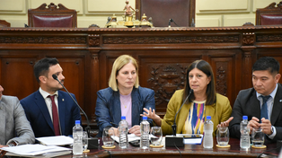 La vicegobernadora Gisela Scaglia (titular del Senado) y la presidenta de Diputados, Clara García, durante una de las reuniones en la Cámara baja.