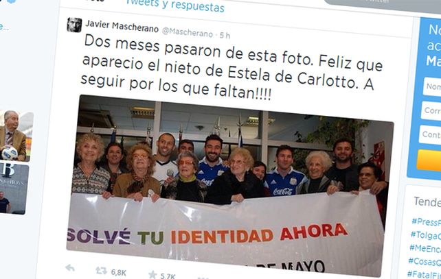 Mascherano y Lavezzi también enviaron felicitaciones y esperanza para los que siguen buscan