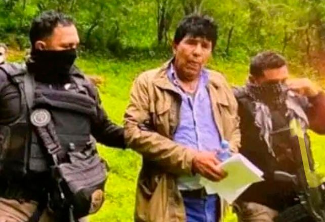 Imagen difundida por el gobierno mexicano del momento de la detención.