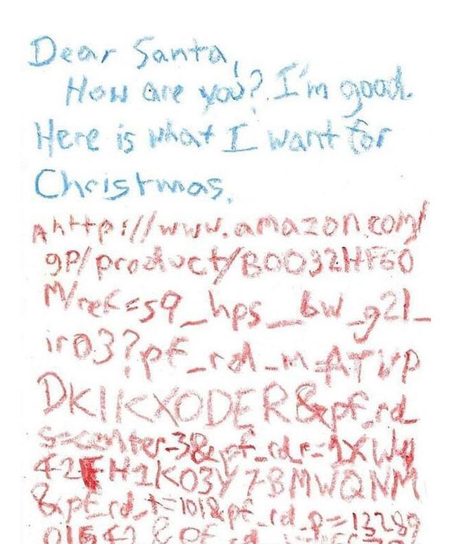 La carta más original de un niño para Papá Noel