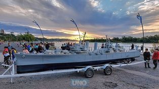 La réplica del crucero General Belgrano está lista para una nueva prueba de navegación