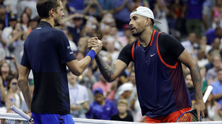 Medvedev resignó su corona en el US Open tras caer ante Kyrgios