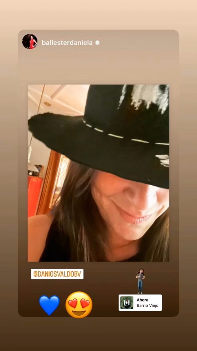 Daniel Osvaldo y Daniela Ballester confirmaron su romance con una romántica foto