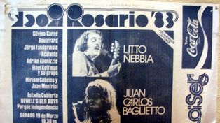 Aquel afiche de Rosario Rock 83, un show que se convirtió en un disco de culto.