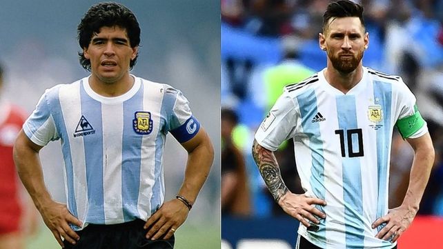 Maradona y Messi, en el mejor equipo de la historia