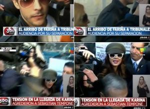 Jelinek y Fariña llegaron a Tribunales en medio de golpes y empujones