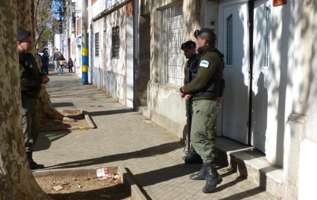 Operativo. Agentes de Gendarmería Nacional el jueves