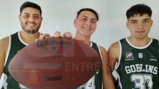 Agustín Gobatto, Valentín Cano y Alex Ríos visitaron UNO y lucieron la nueva indumentaria que usará Goblins esta temporada.