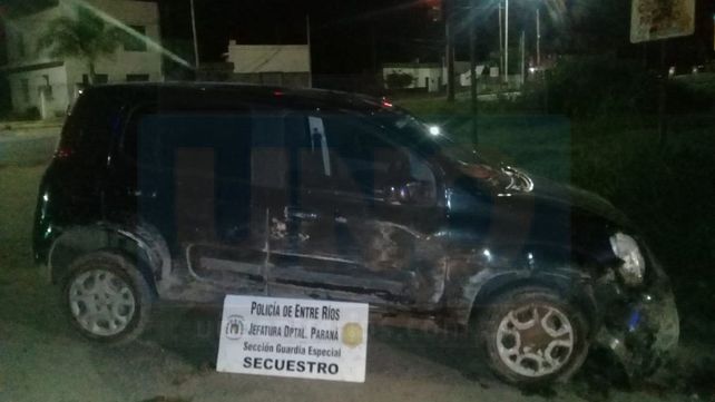 Una gresca en Paraná terminó con persecución policial, vuelco y dos detenidos