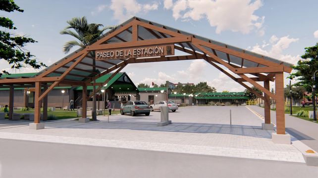Presentaron la segunda etapa de mejoras en el Paseo de la Estación de Roldán