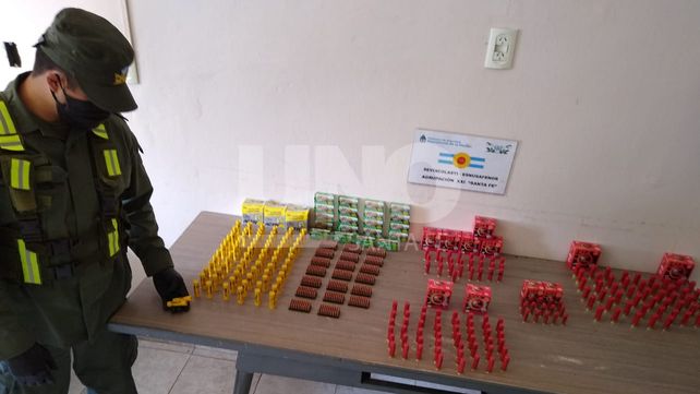 Gendarmería secuestró mil 350 balas y cartuchos en un control en la ruta nacional 168