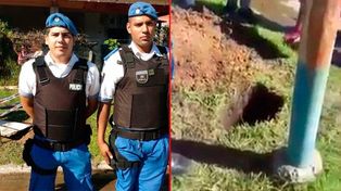 El video del rescate de una nena que cayó a un pozo