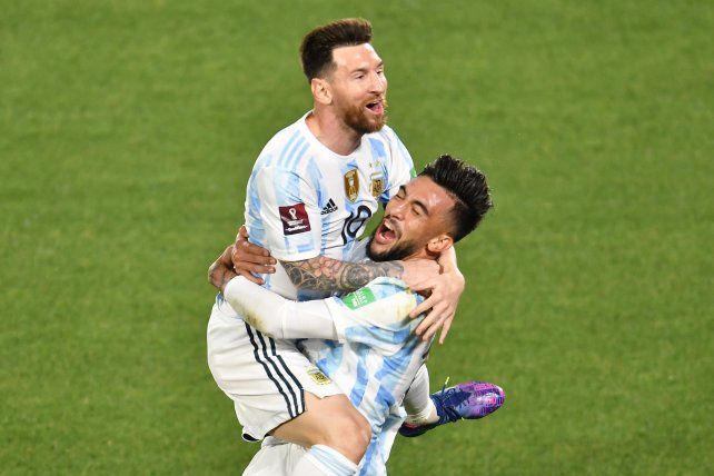 Imagen repetida. Messi festeja uno de los 80 goles que tiene en la selección. Lio quiere jugar quinto mundial&nbsp;