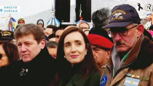Victoria Villarruel encabezó el acto en Ushuaia con críticas contra Milei