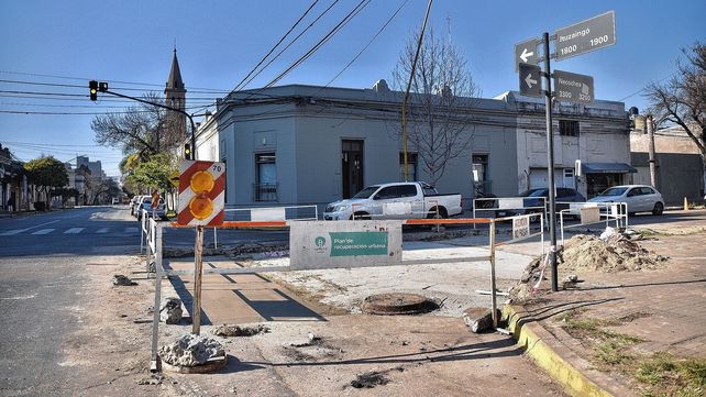 Trabajos de bacheo en la ciudad de Santa Fe