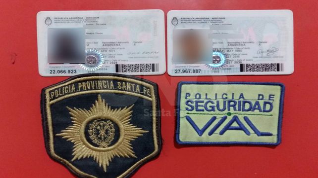 Detuvieron a un matrimonio santafesino con carné de conductor falso o trucho