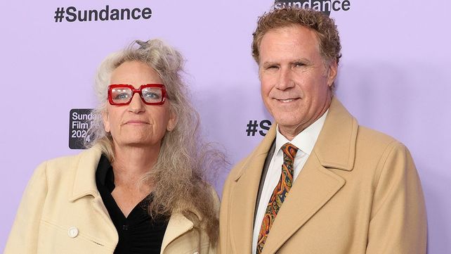 Harper Steele y Will Ferrell durante la presentación en el festival de cine Sundance.