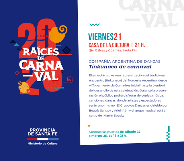 Música, color y alegría para celebrar el Carnaval de Santa Fe