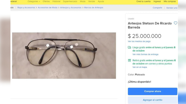 Venden los anteojos del femicida Ricardo Barreda por Mercado Libre