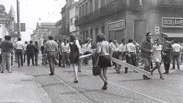 En la calle. Clase obrera y estudiantes fueron los protagonistas fundamentales.