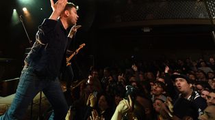 Damon Albarn, el cantante y líder del grupo inglés, durante su último show en Argentina.&nbsp;