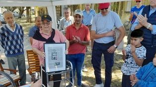 Carlos Pairetti fue homenajeado en marzo de 2022 en Plaza Clucellas, su pueblo natal.