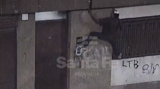 El ladrón buscaba robar cables, un delito común. Foto: captura de video del Ministerio de Seguridad