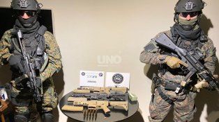 Las armas secuestradas durante el operativo denominado Operación M4 en Rosario