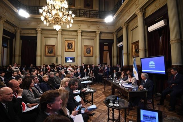 congreso. Bullrich con el titular del Senado