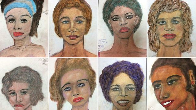 Retratos. El FBI difundió 90 dibujos de sus víctimas