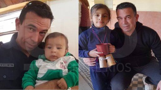 Policía entrerriano se reencontró con la pequeña que salvó hace siete años