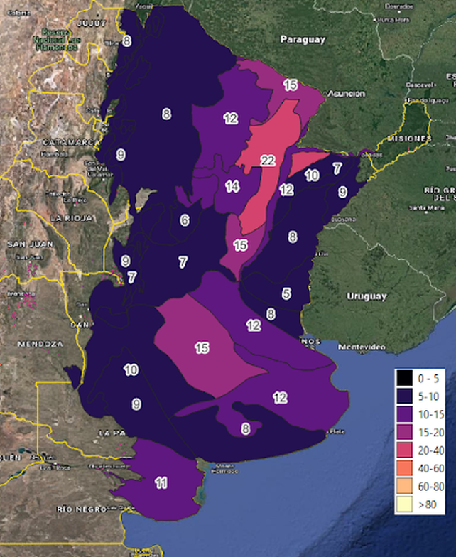 Las reservas de carbono en Argentina están al 46% de su potencial
