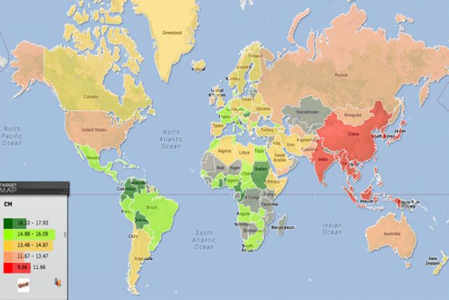El tamaño del miembro masculino, según la nacionalidad